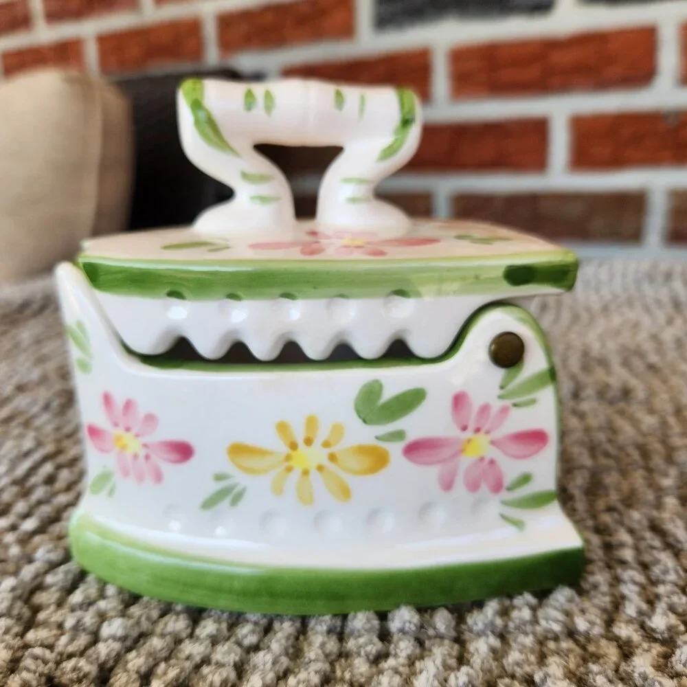 Vintage Iron Shaped Trinket Box